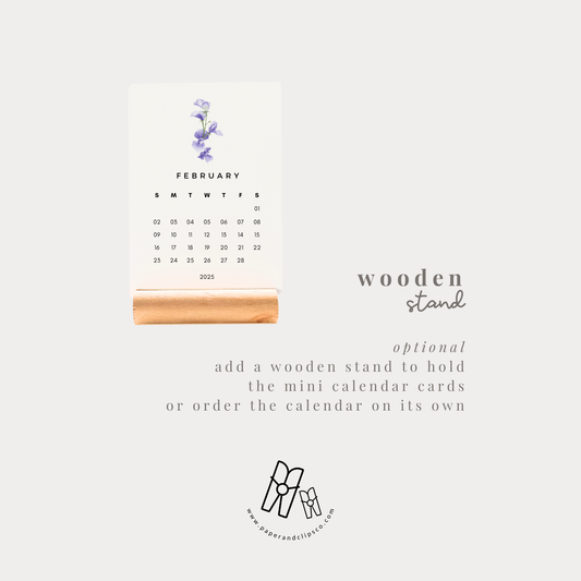 Minimalist Kraft Mini Calendar