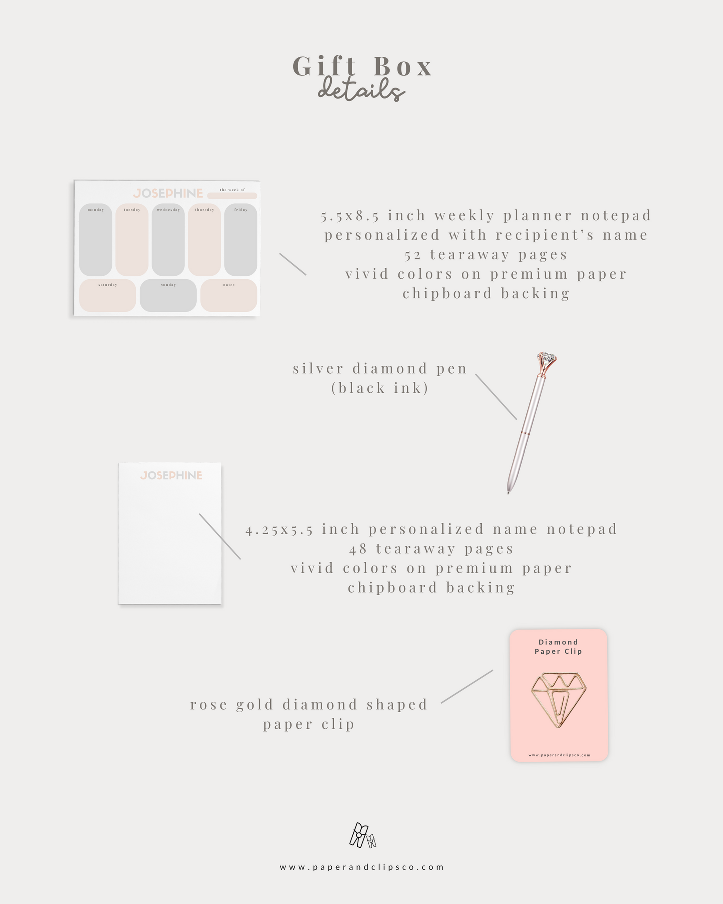 Weekly Planner Stationery Set