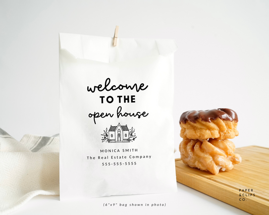 Welcome To The Open House - White Party Bags