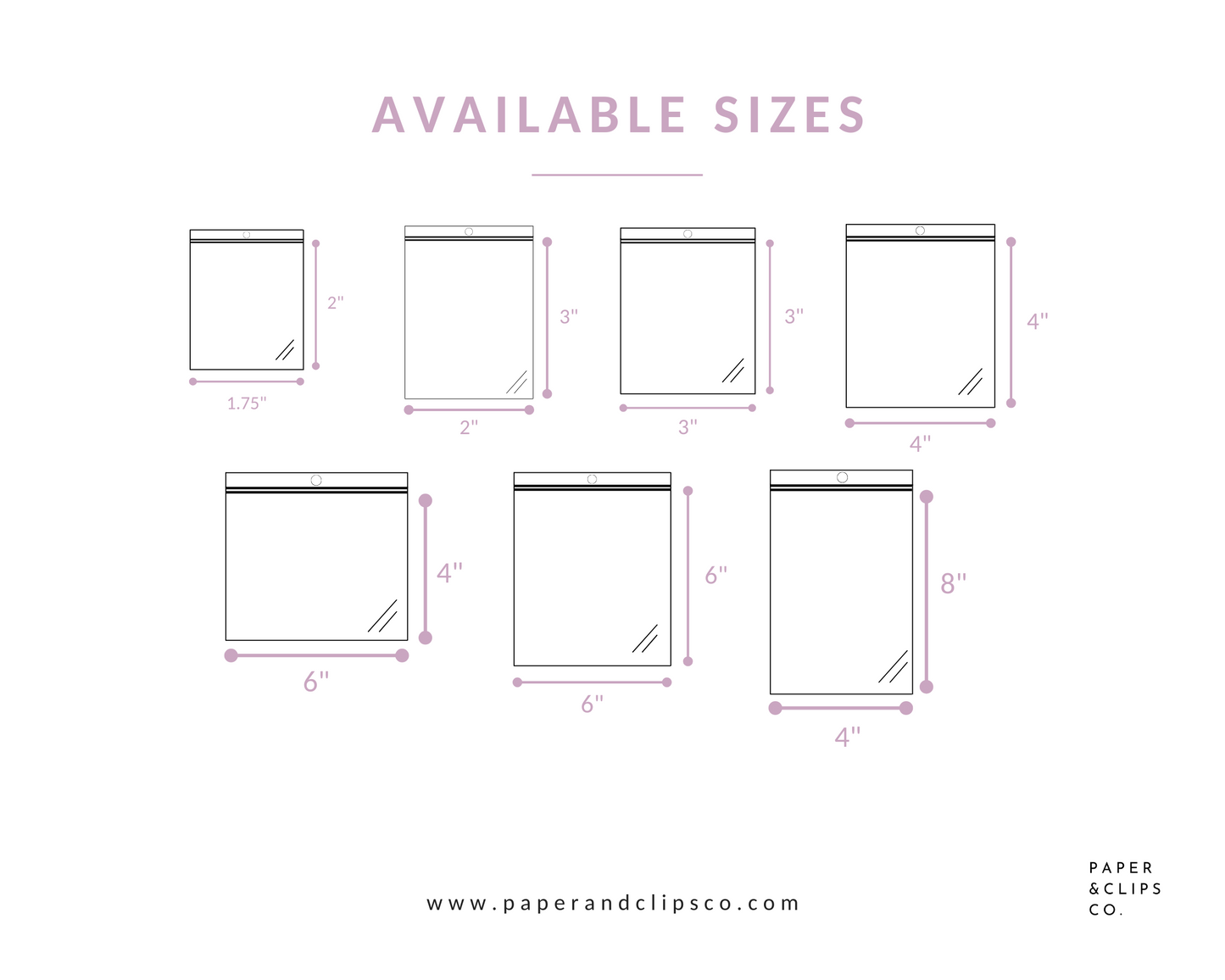 Clear Reclosable Poly Ziploc Bags