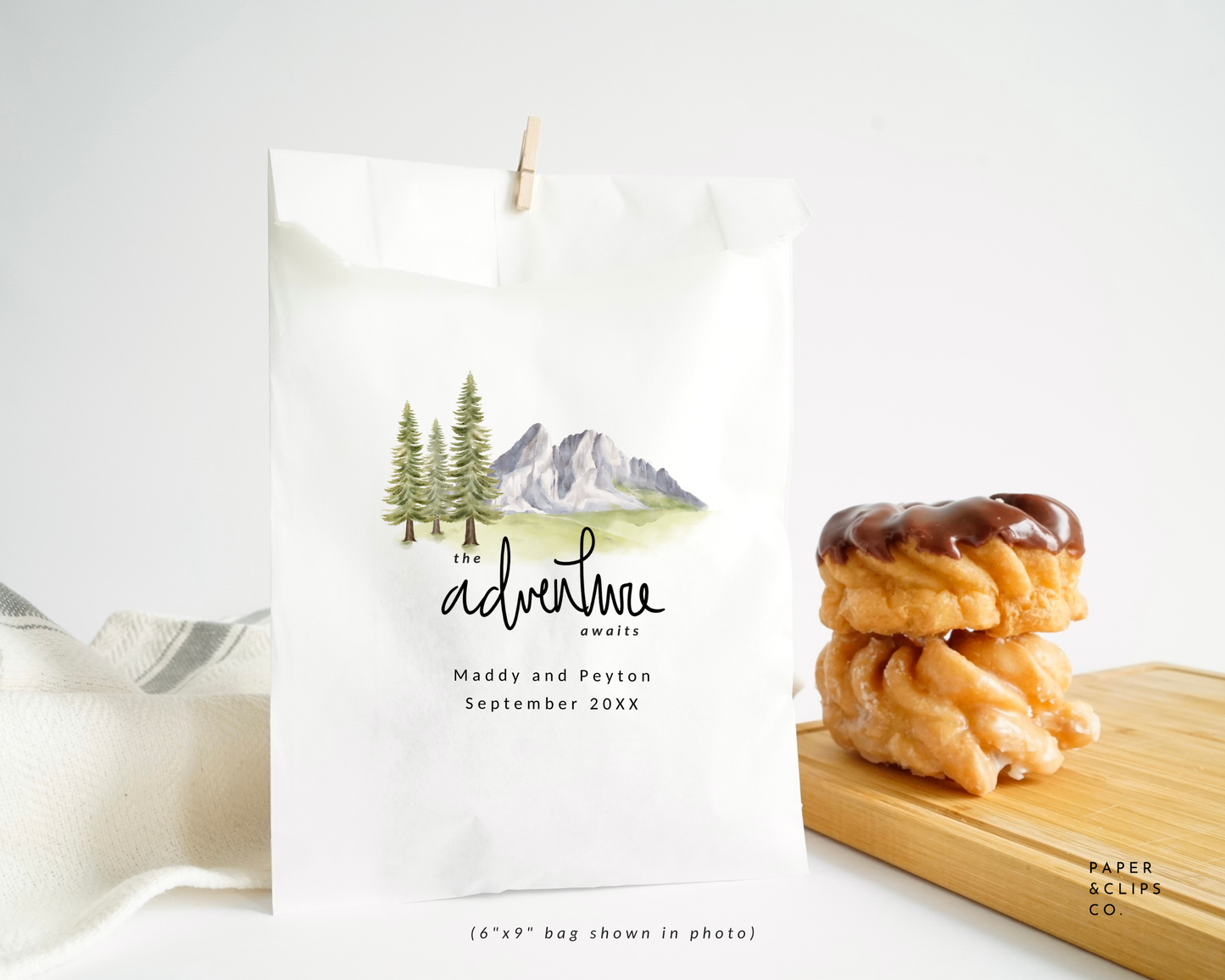 NEW! The Adventure Awaits - White Party Bags