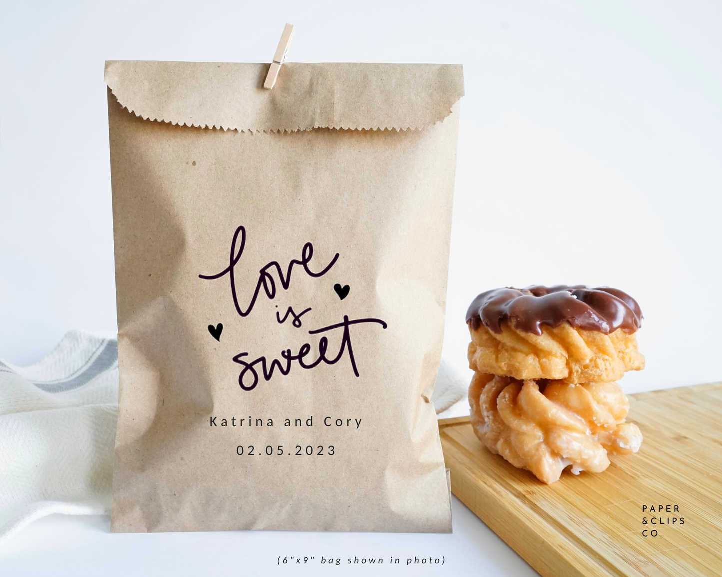 Love is Sweet - Brown Party Bags