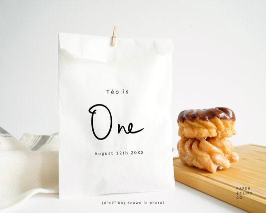 First Birthday - White Party Bags