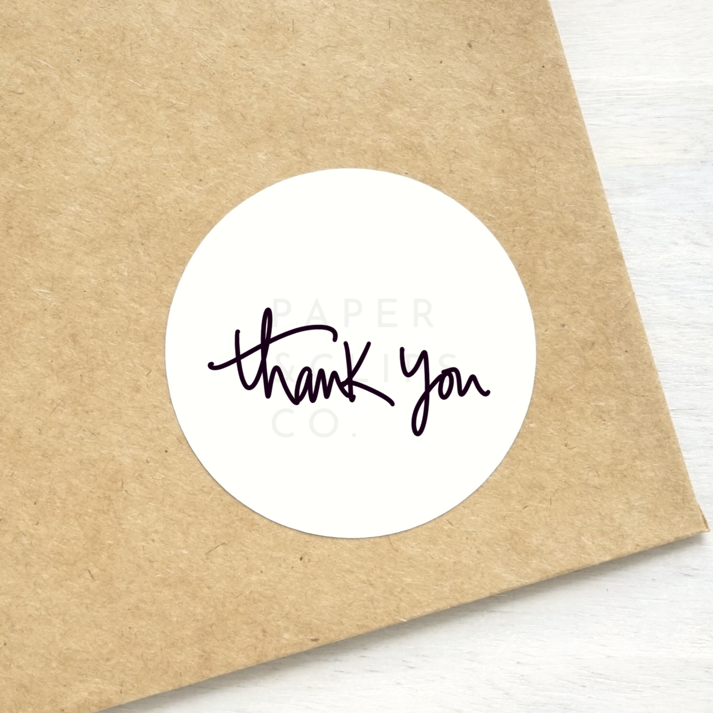 Elegant stickers with the words "thank you" for multi-purpose occasions including weddings, baby shower, birthdays, and many more!