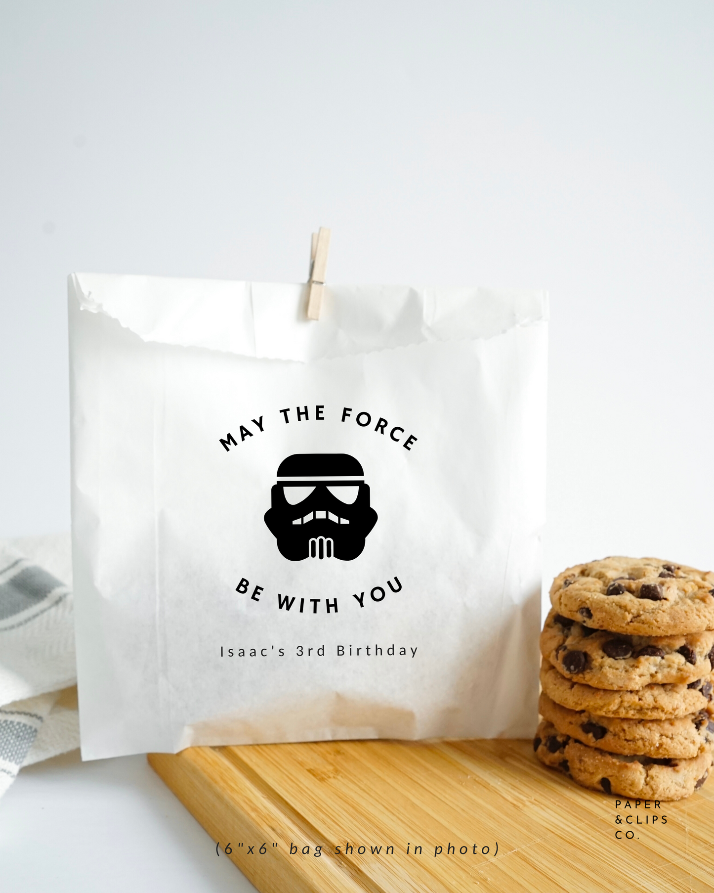 May The Force Be With You - White Party Bags