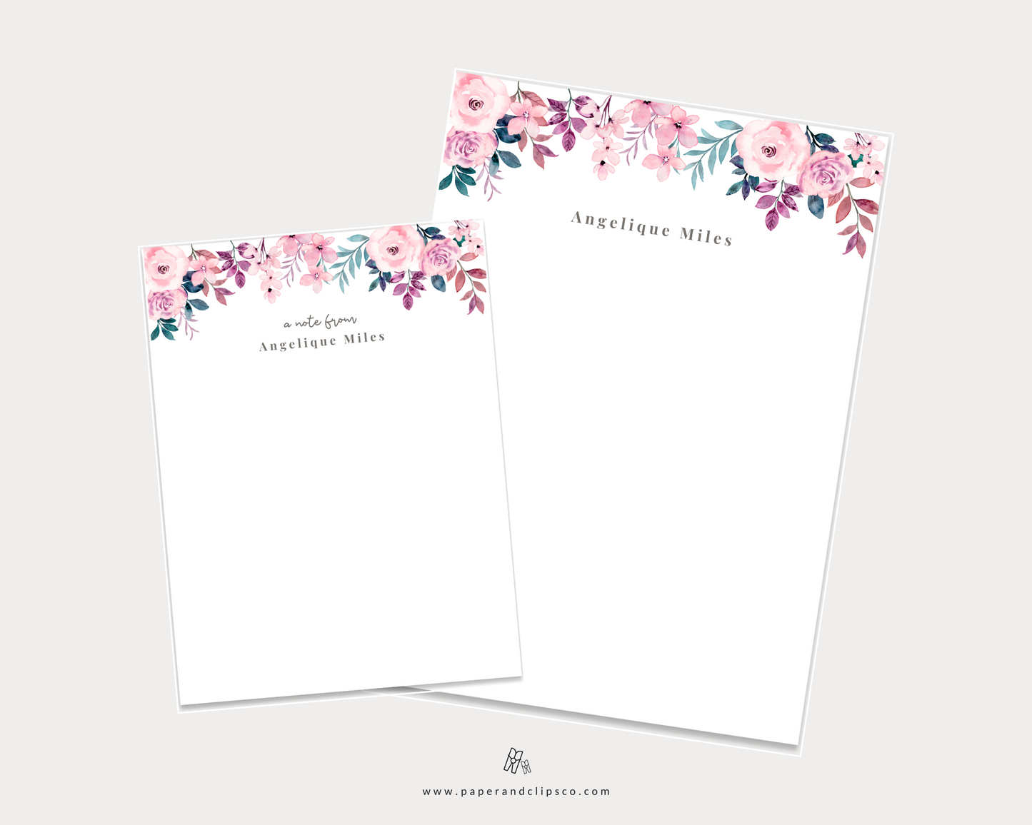 Pink Floral Notepad
