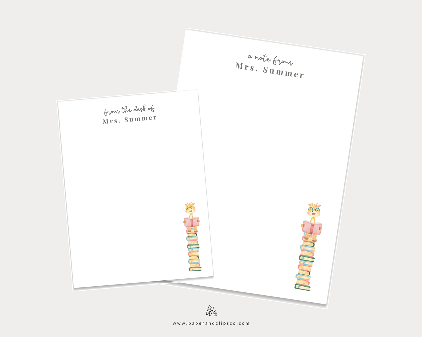 Giraffe Teacher Notepad