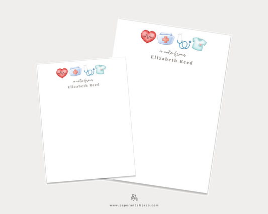 Nurse Watercolor Notepad