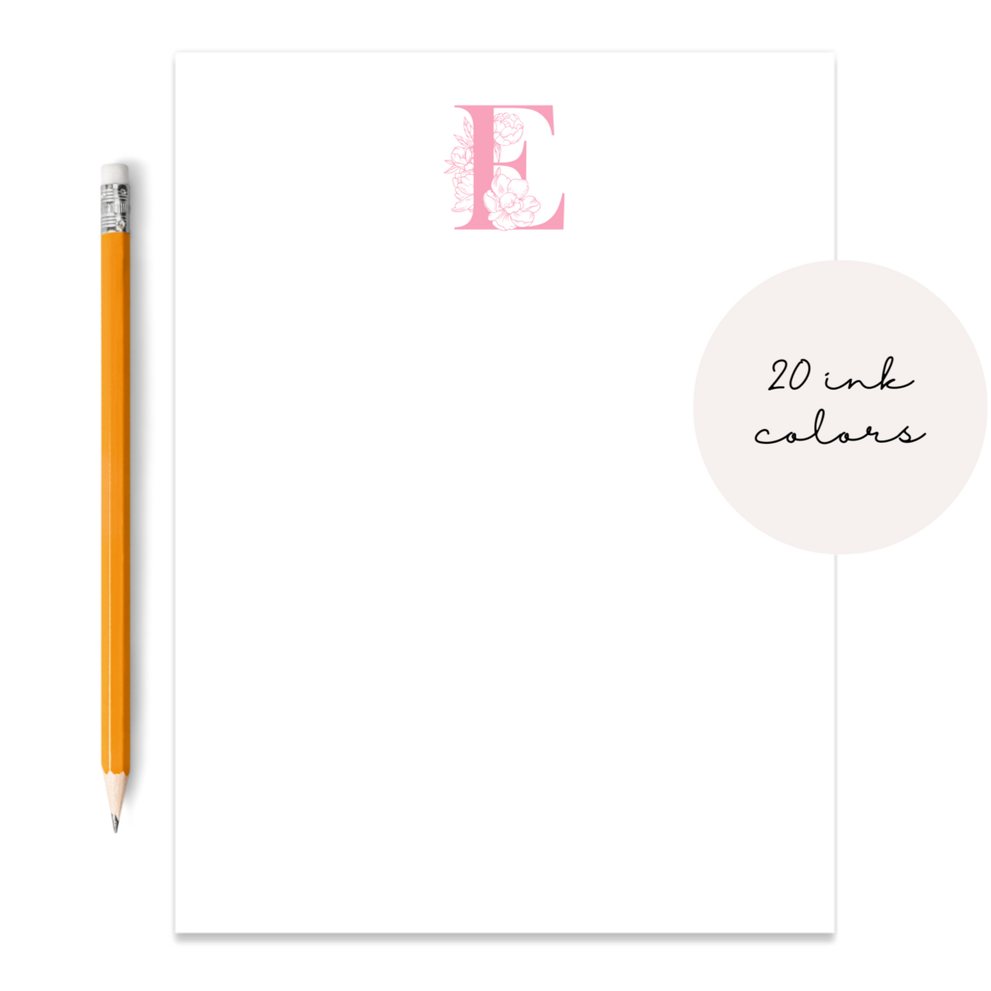 Monogram Initial Notepad