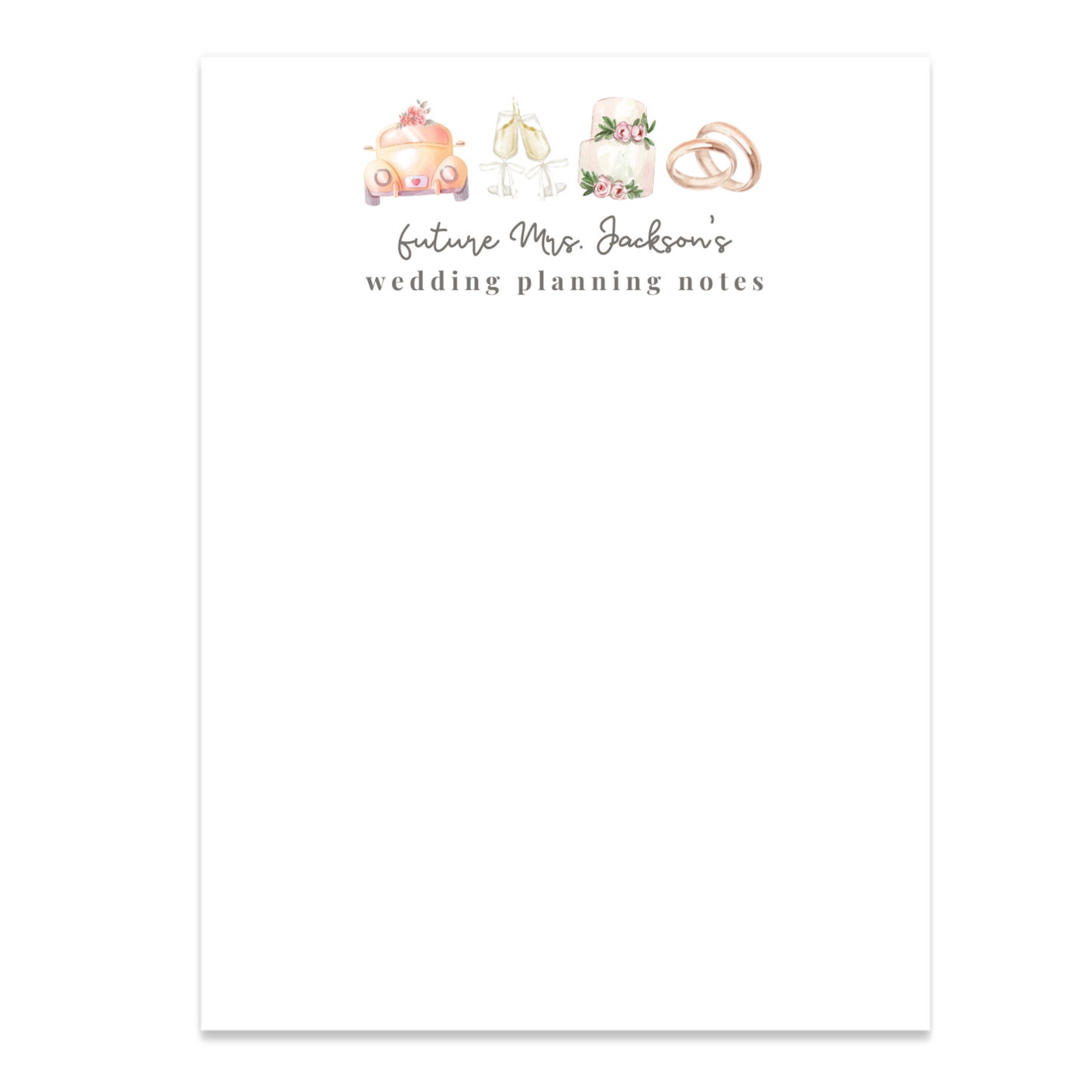 Future Mrs. Wedding Planning Notepad