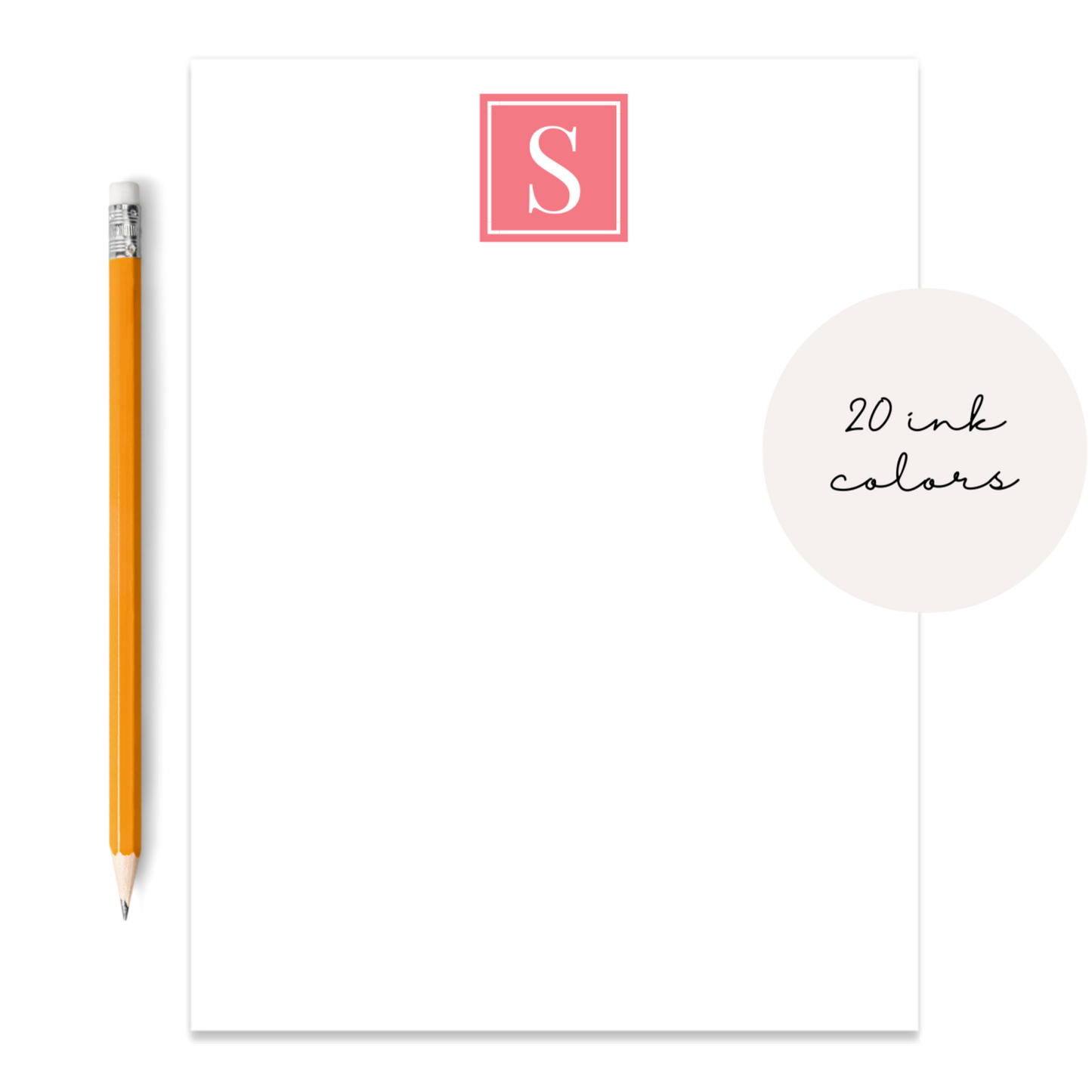 Monogram Initial Notepad