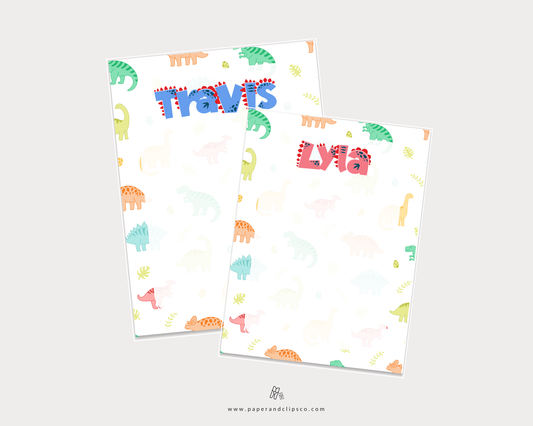 Dinosaur Name Notepad