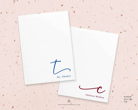 Calligraphy Initial with Name Notepad