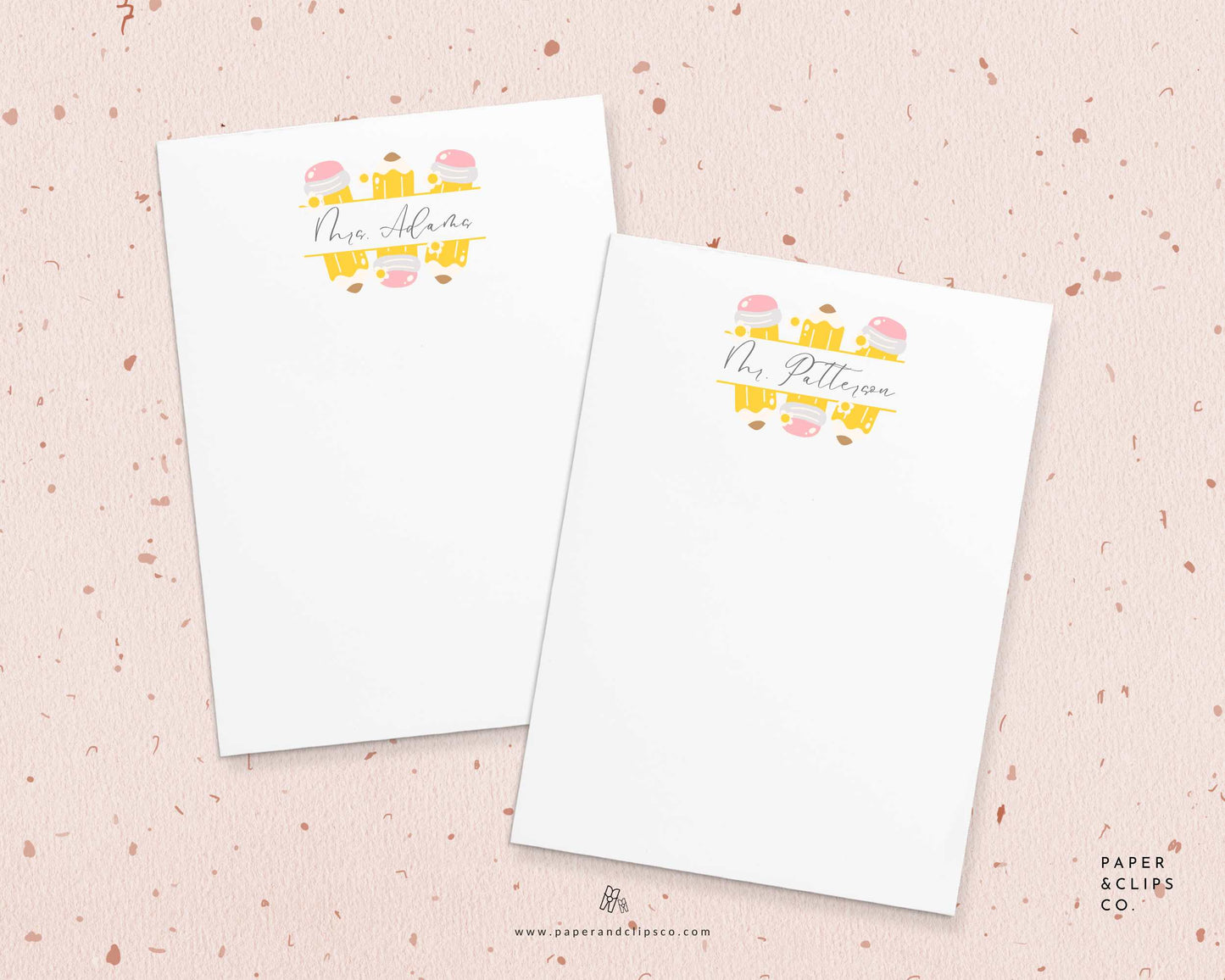 Give a thoughtful and useful gift a teacher, friend, employee, or just anyone (really) would love to receive. Personalized notepads are exactly the gift they’d love.