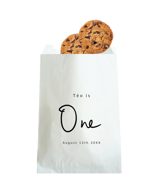 First Birthday - White Party Bags