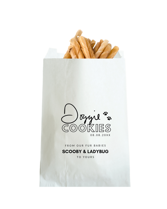 Fur Animal Treats - White Party Bags