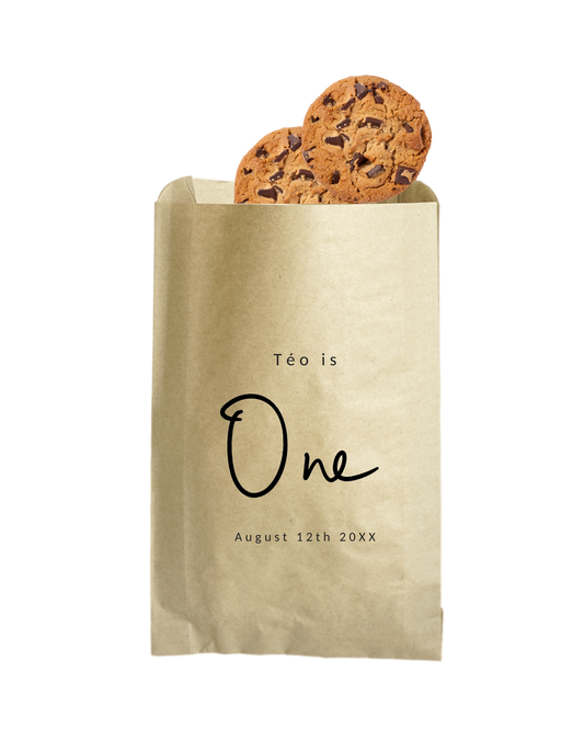 First Birthday - Brown Party Bags