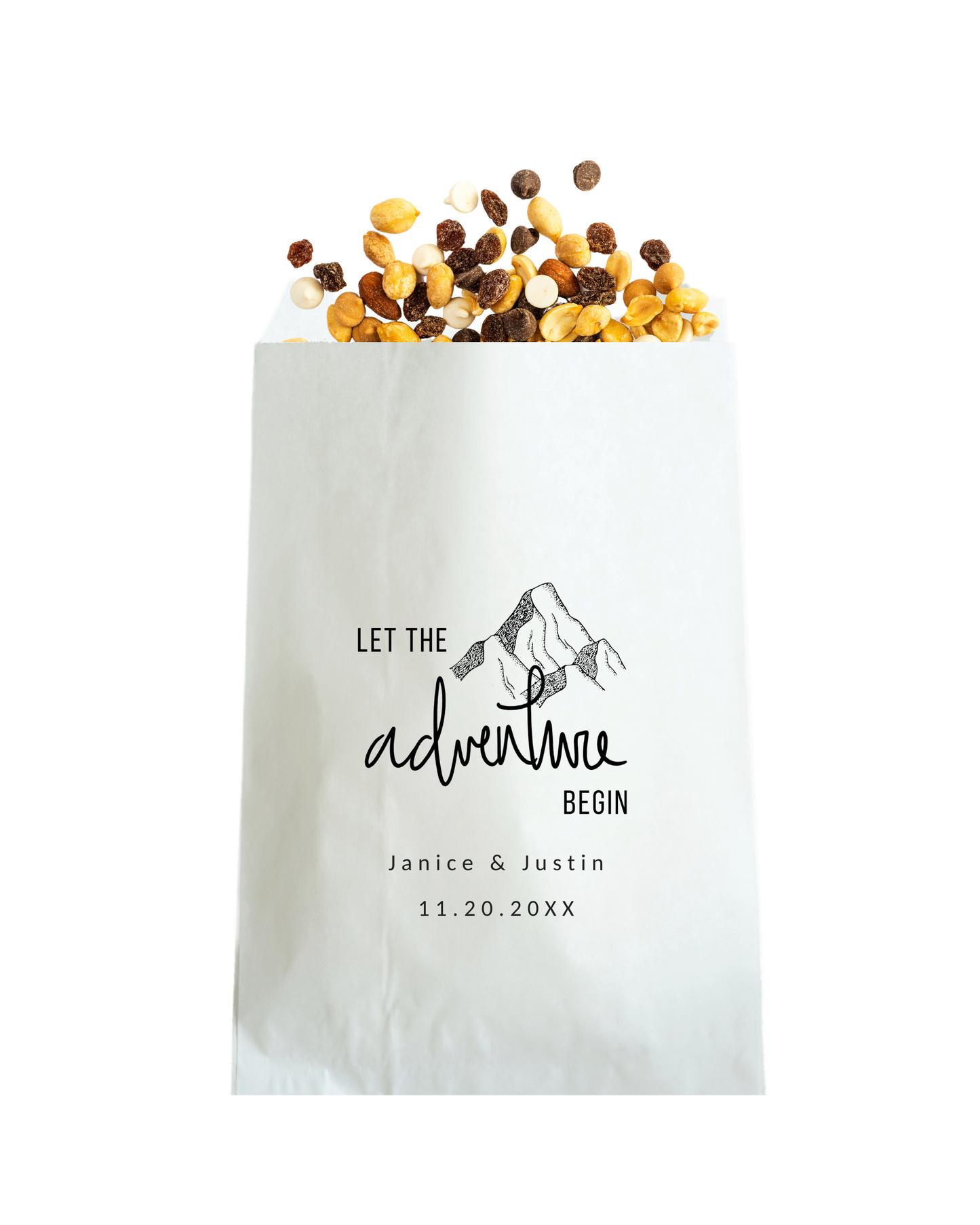 Let the Adventure Begin - White Party Bags