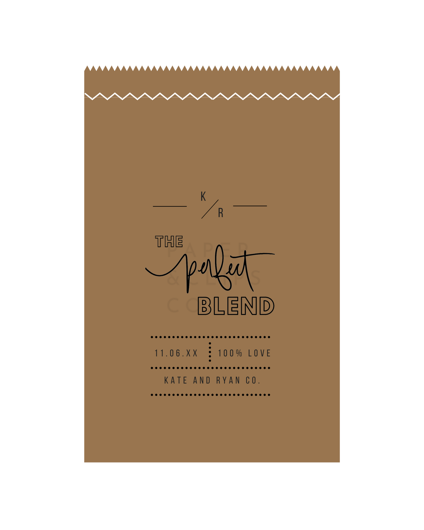 The Perfect Blend - Brown Party Bags