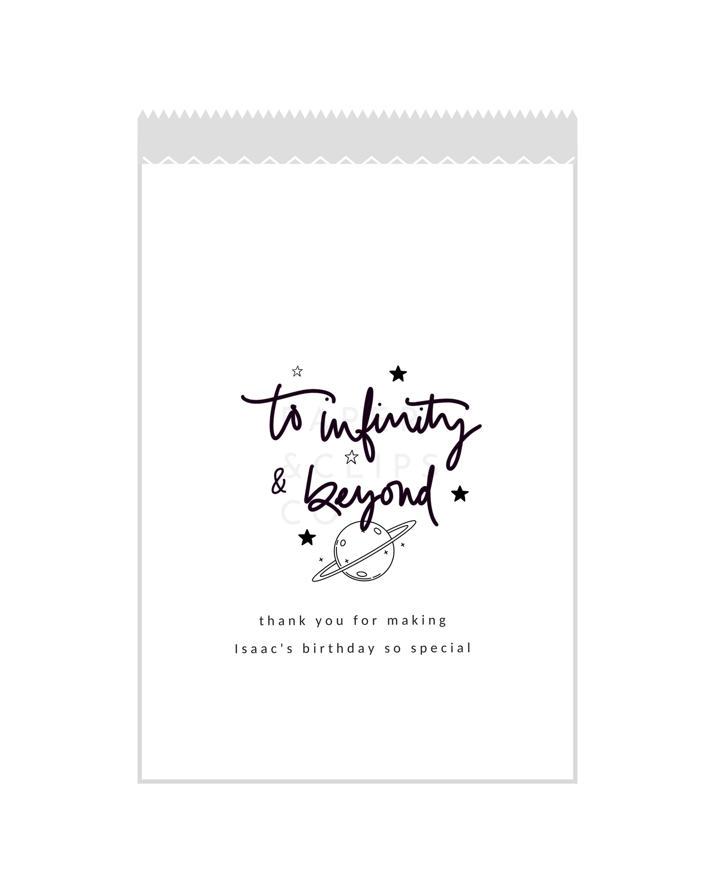 To Infinity and Beyond - White Party Bags