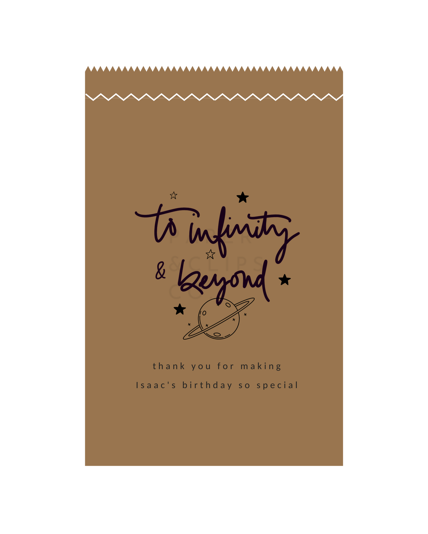 To Infinity and Beyond - Brown Party Bags
