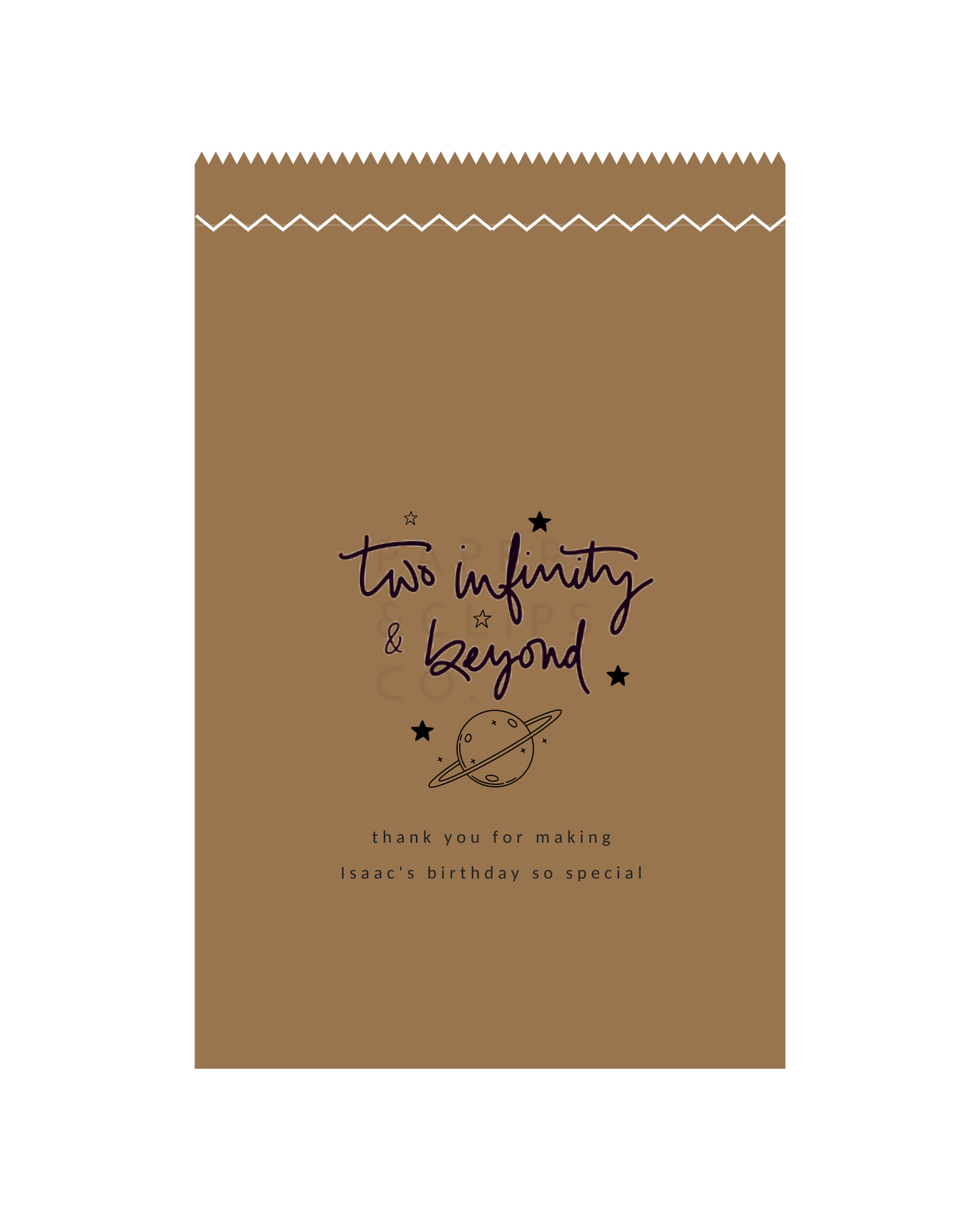 Two Infinity and Beyond - Brown Party Bags