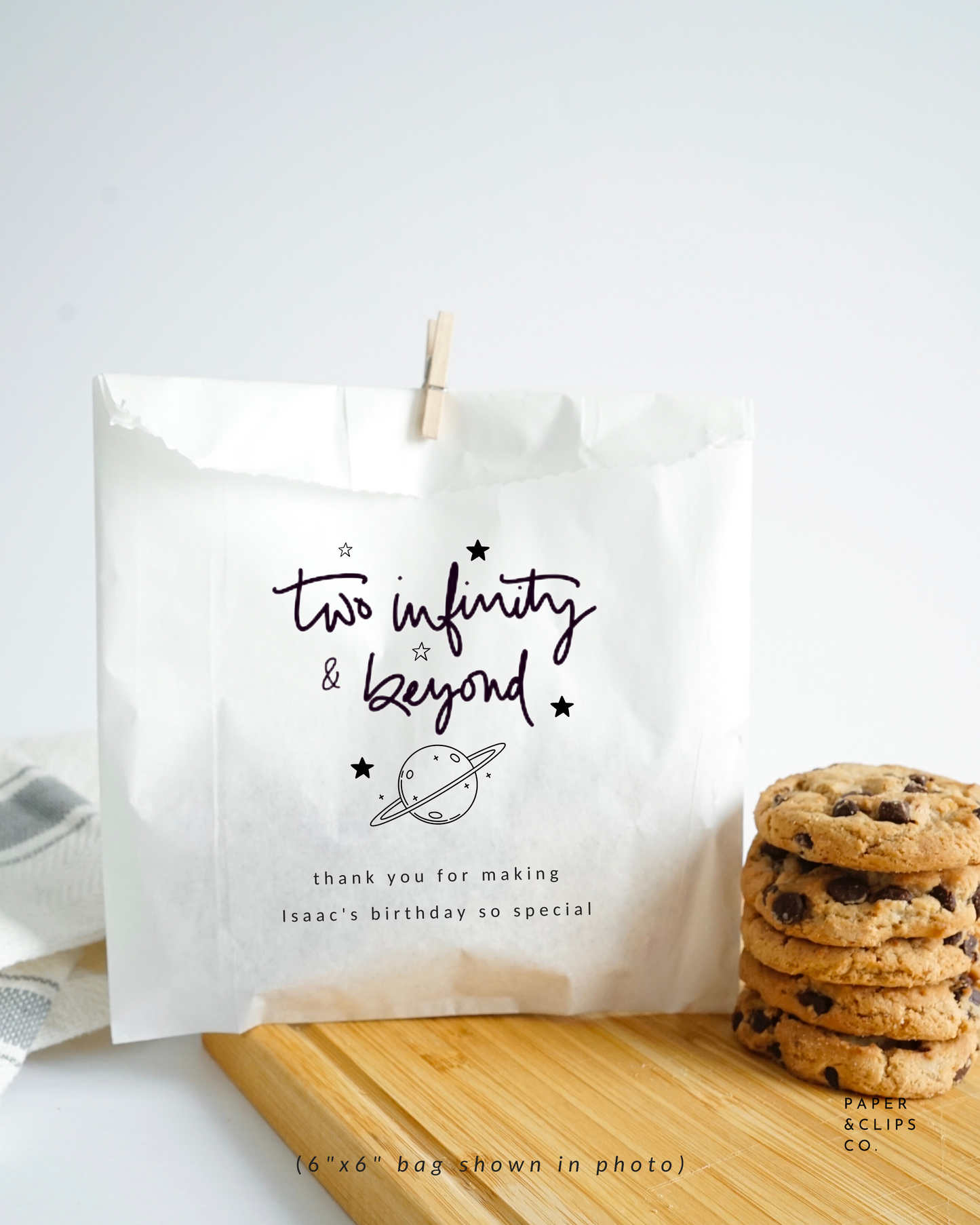 Two Infinity and Beyond - White Party Bags
