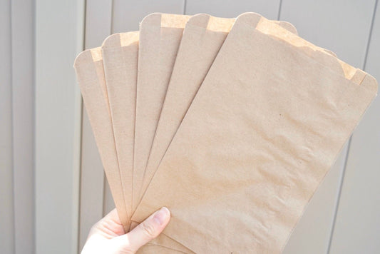 5x8 BLANK Medium Kraft Brown Paper Bags