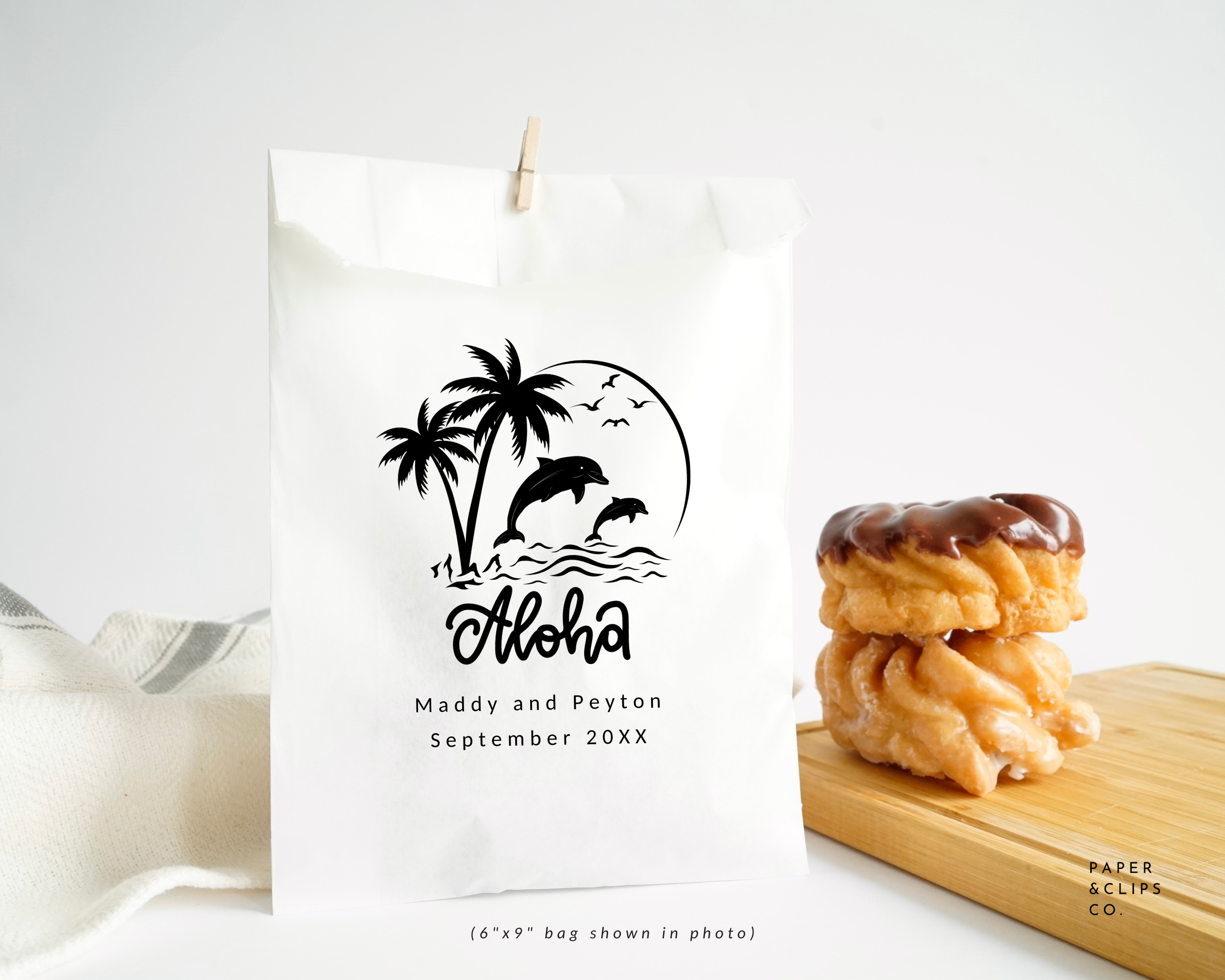 Aloha Hawaii - White Party Bags