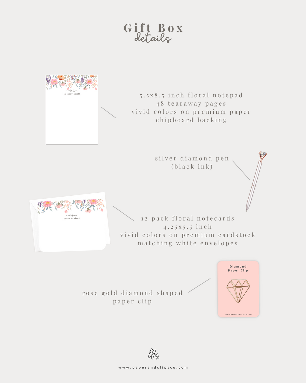 Floral Stationery Gift Set