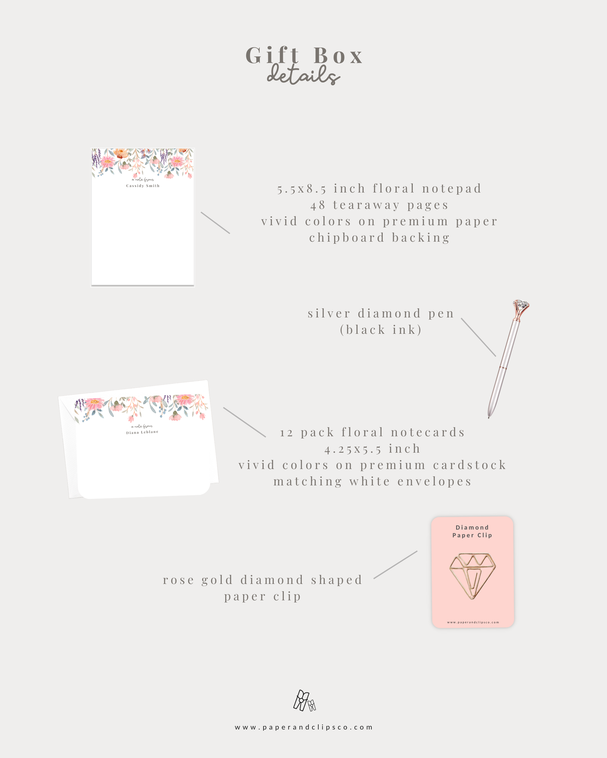 Floral Stationery Gift Set