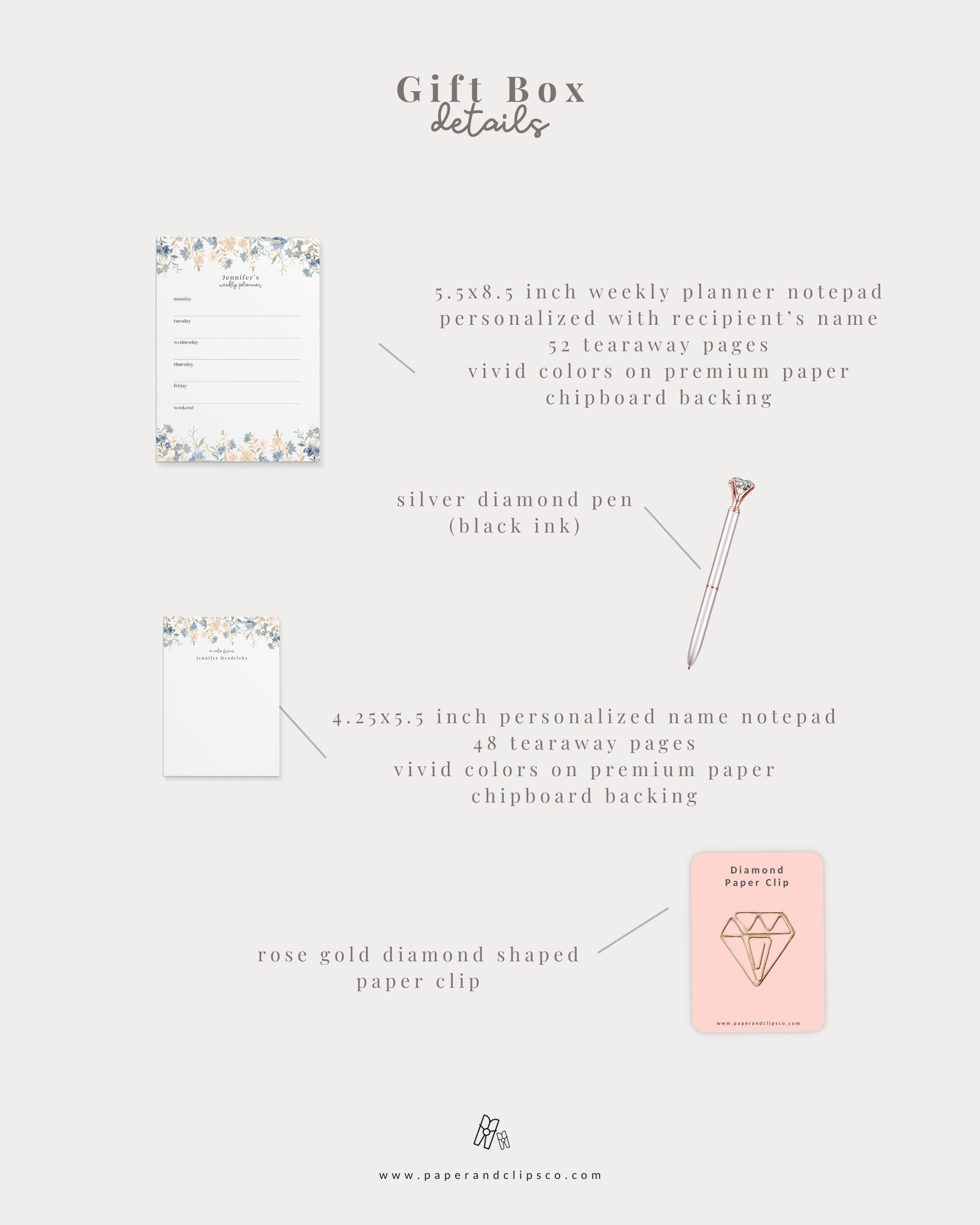 Calm Floral Stationery Gift Set