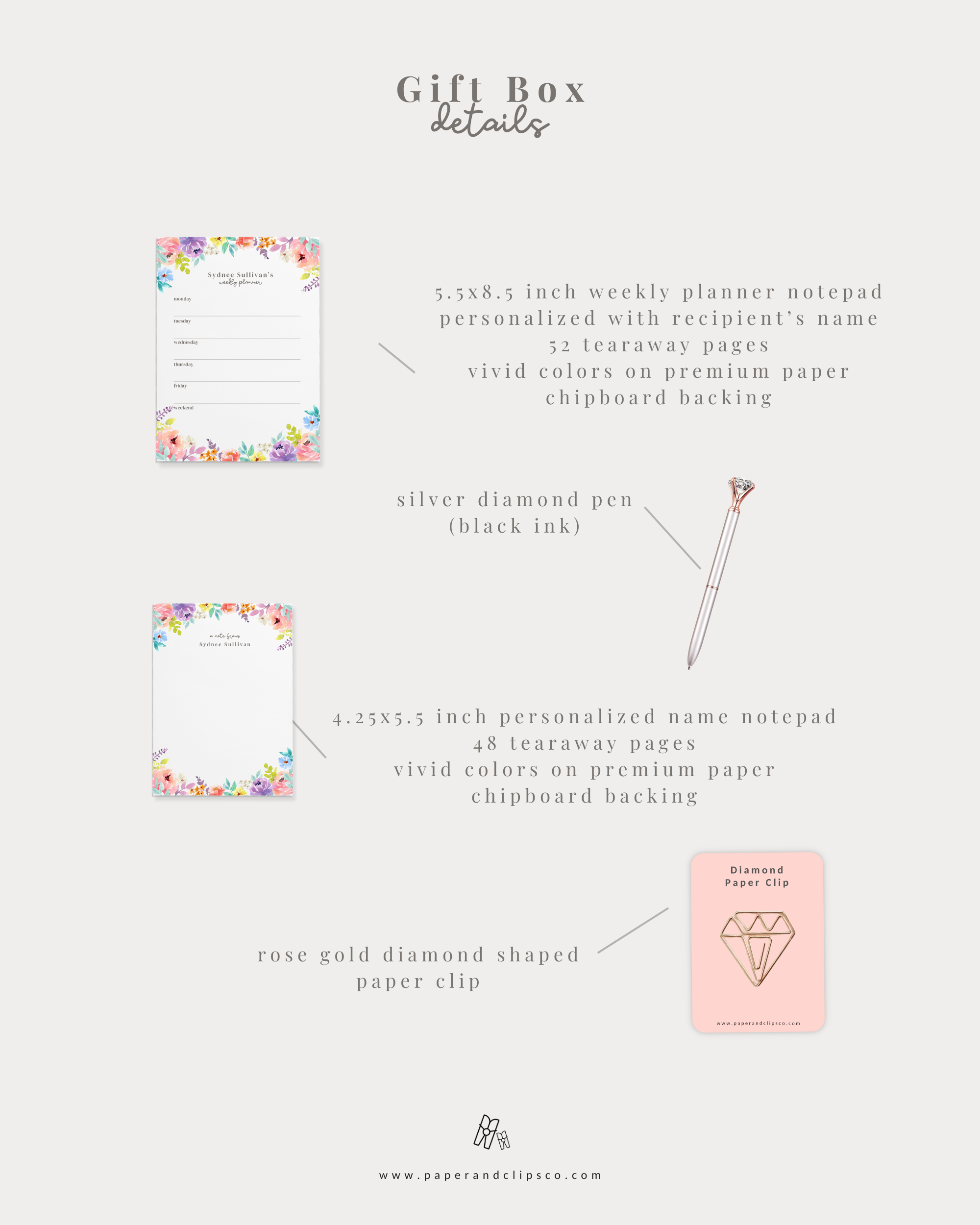 Pastel Floral Stationery Gift Set