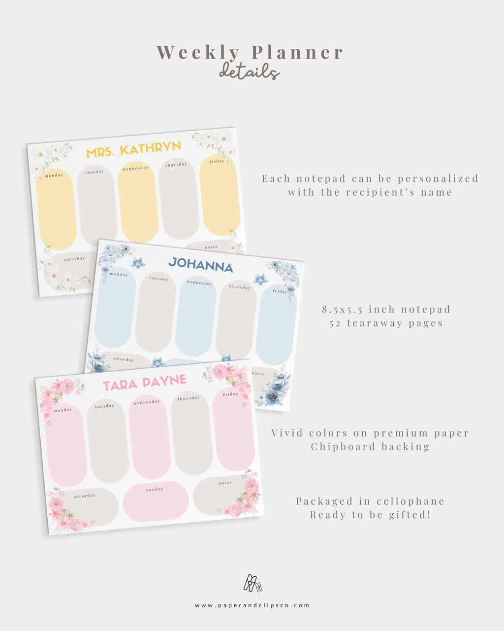 Teacher Weekly Planner