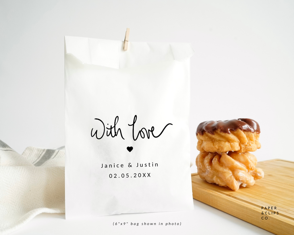 With Love - White Party Bags