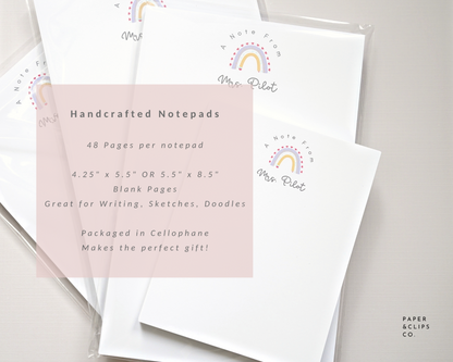 Monogram Initial and Name Notepad