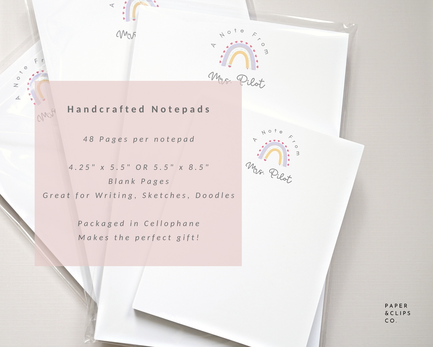 Monogram Initial Notepad