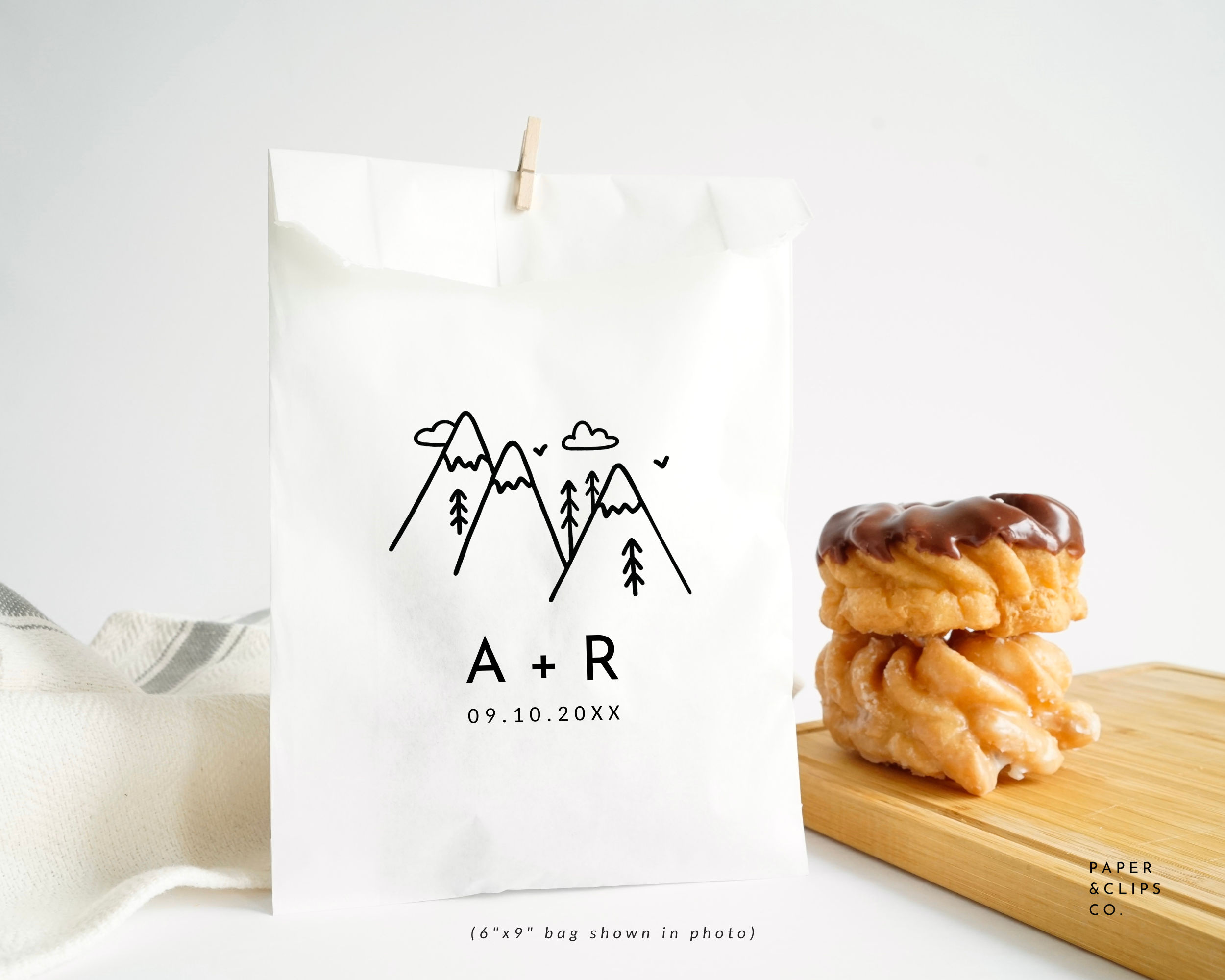 Mountain Wedding - White Party Bags