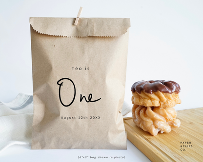 First Birthday - Brown Party Bags