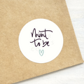 Elegant stickers with the words "mint to be" for multi-purpose occasions including weddings, bachelorette parties, and more!