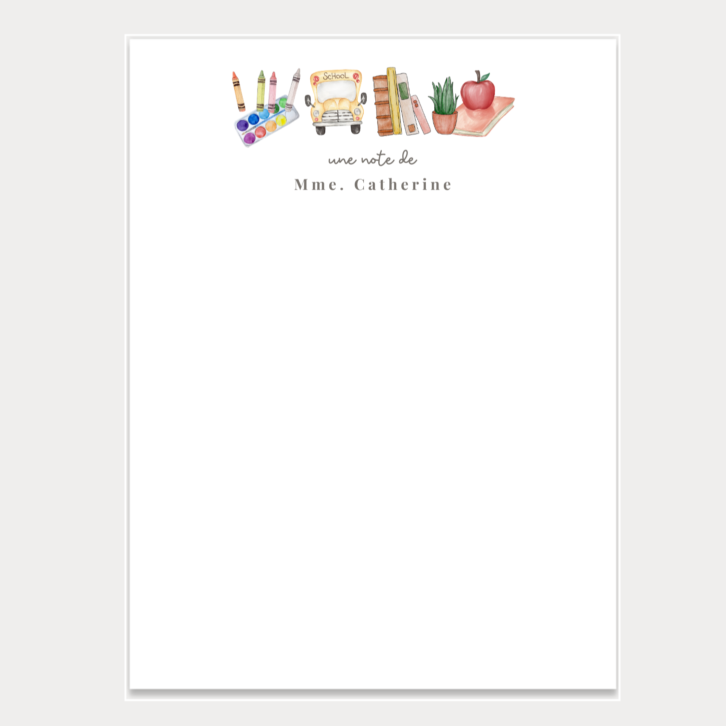 French Teacher Notepad