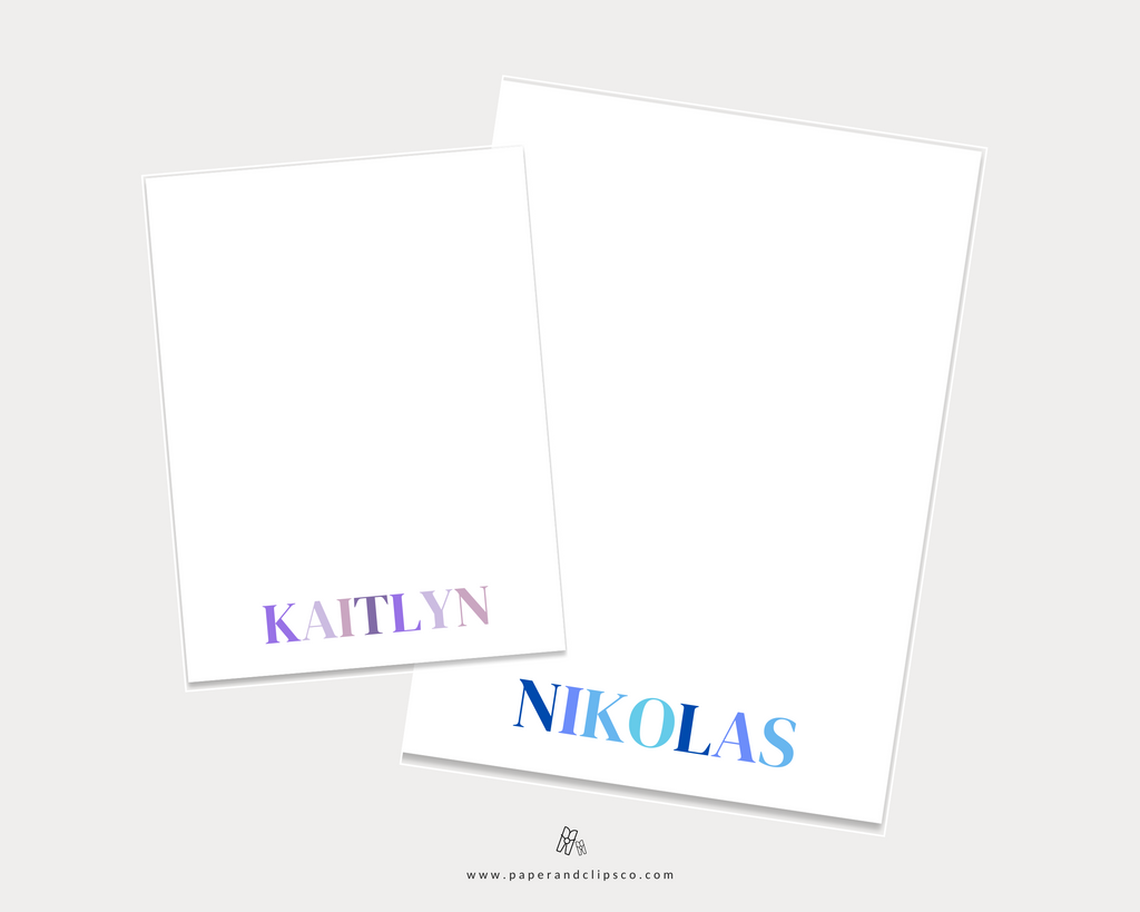 Custom Name Notepad