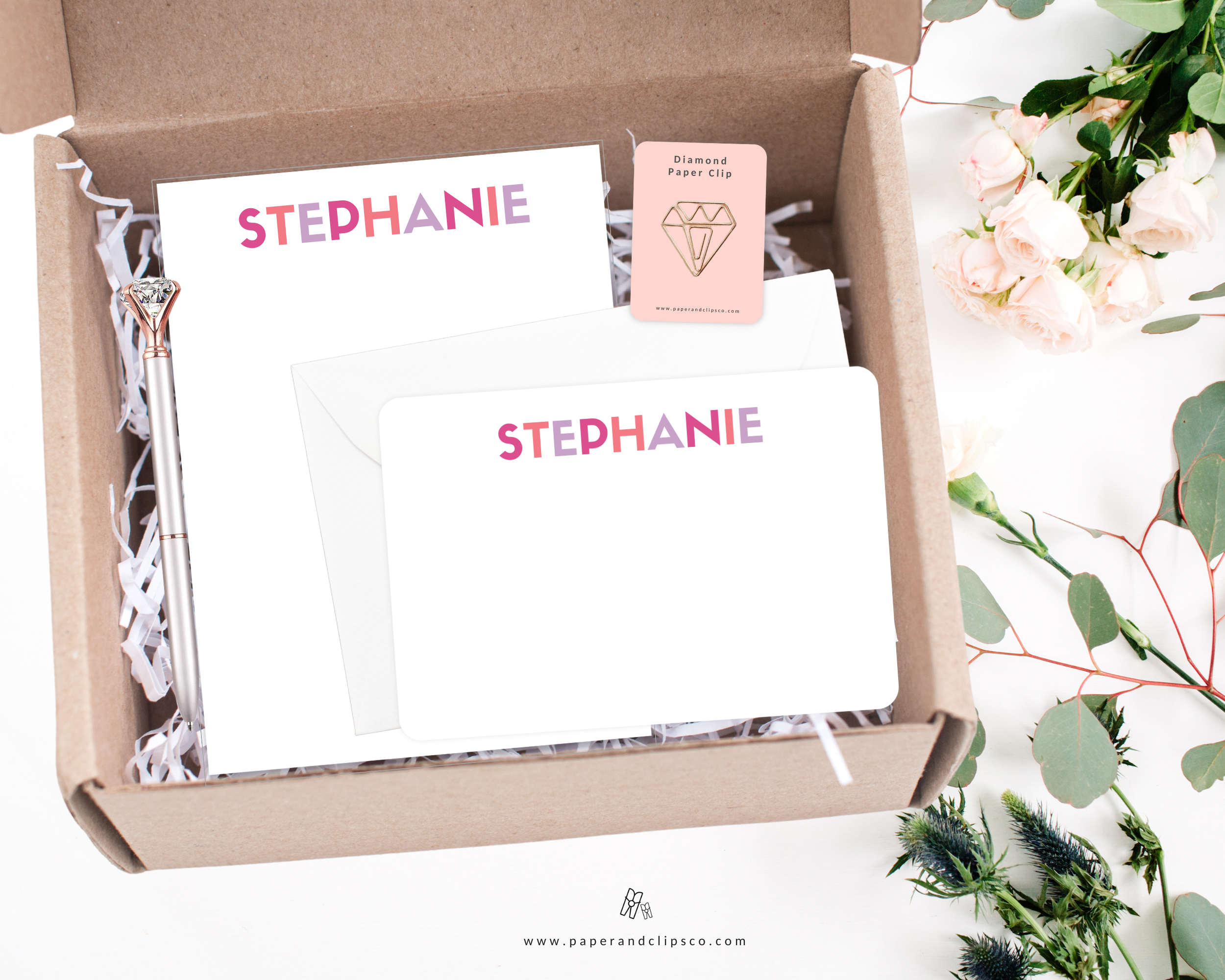 Custom Name Stationery Gift Set