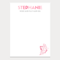 We all know that person who loves Pop culture! Give a thoughtful and useful gift for someone to stay organized. Personalized notepads are exactly the gift they’d love. Choose the color combination for the recipient's name and custom slogan below - such as "Work Hard Play Hard Era".
