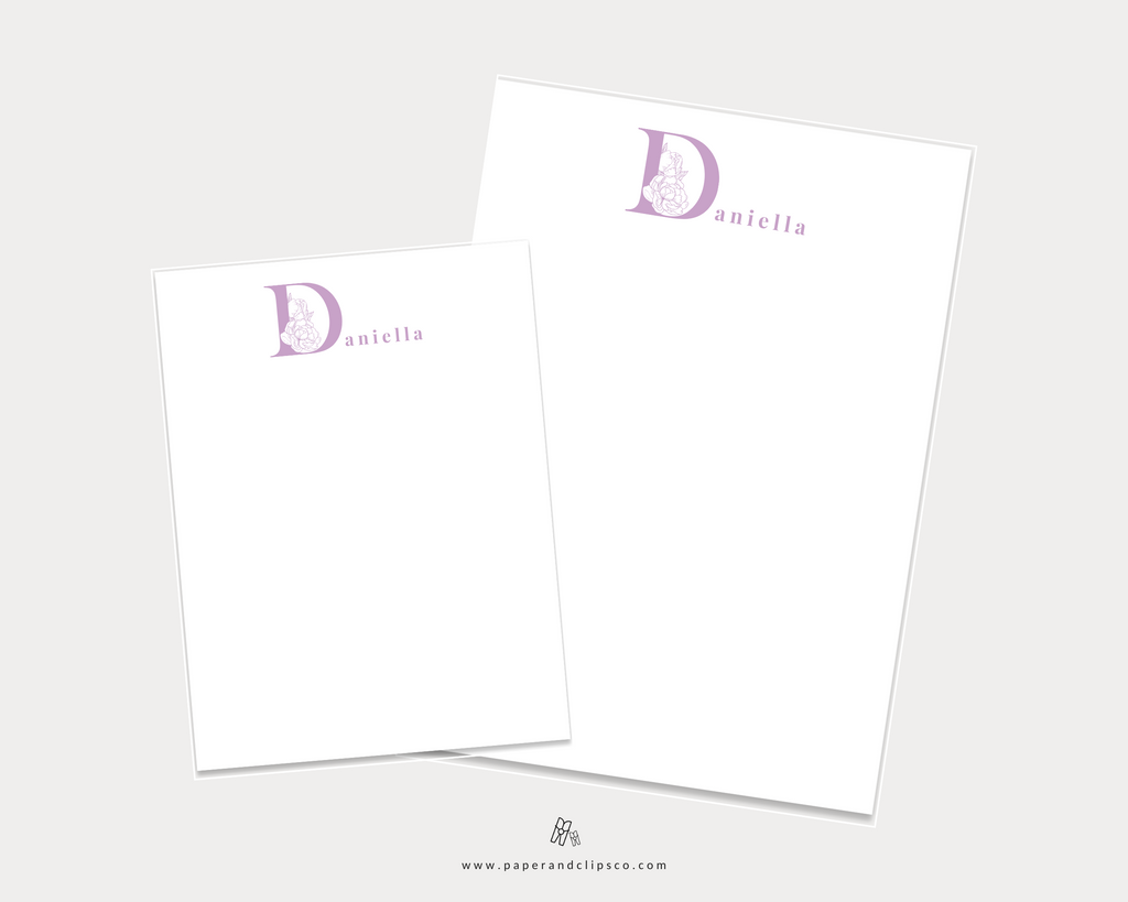 Letter Monogram Notepad