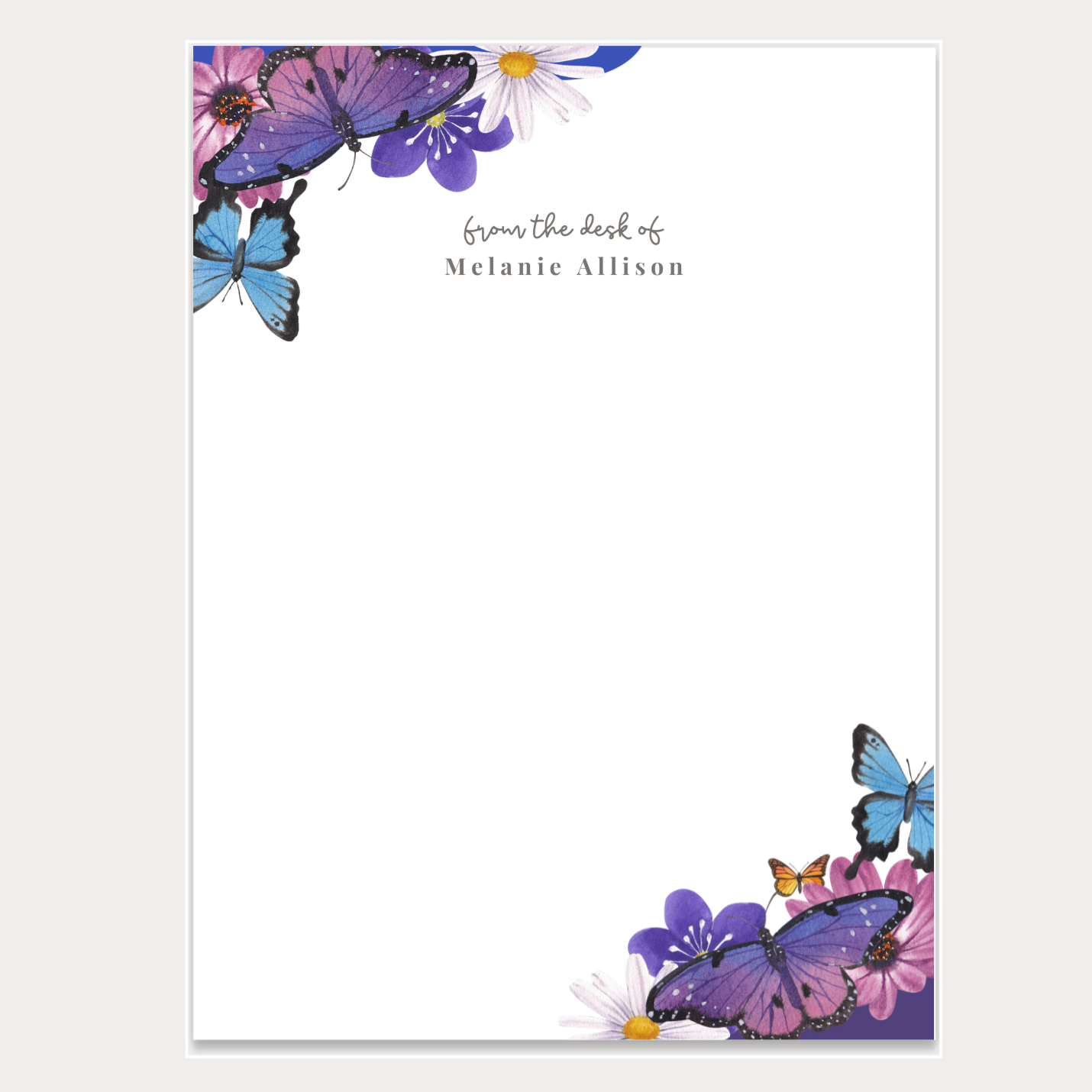 Butterfly Note Paper Butterfly Notepad – Paper and Clips Co.