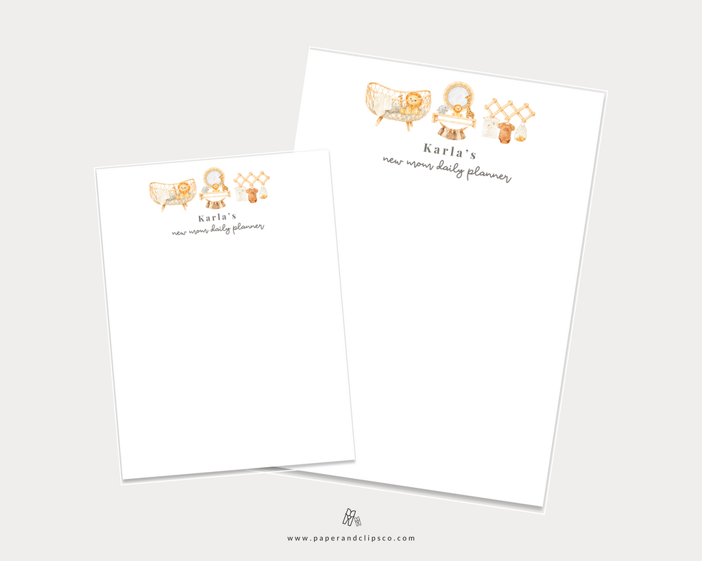 New Mom Planner Notepad