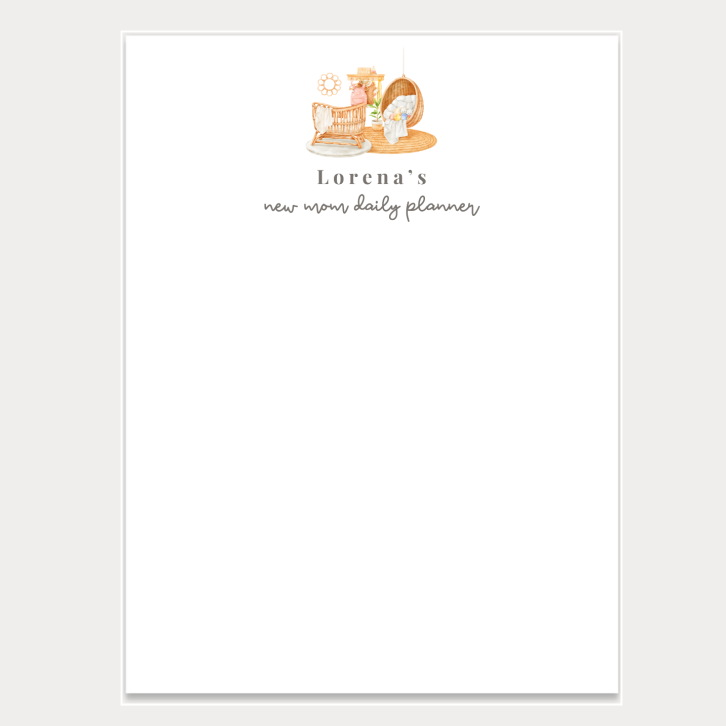 New Mom Daily Planner Notepad