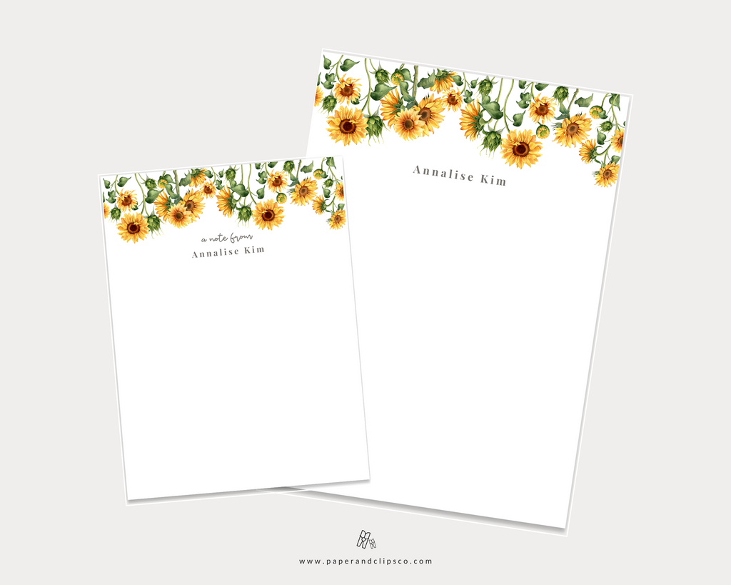 Sunflower Notepad