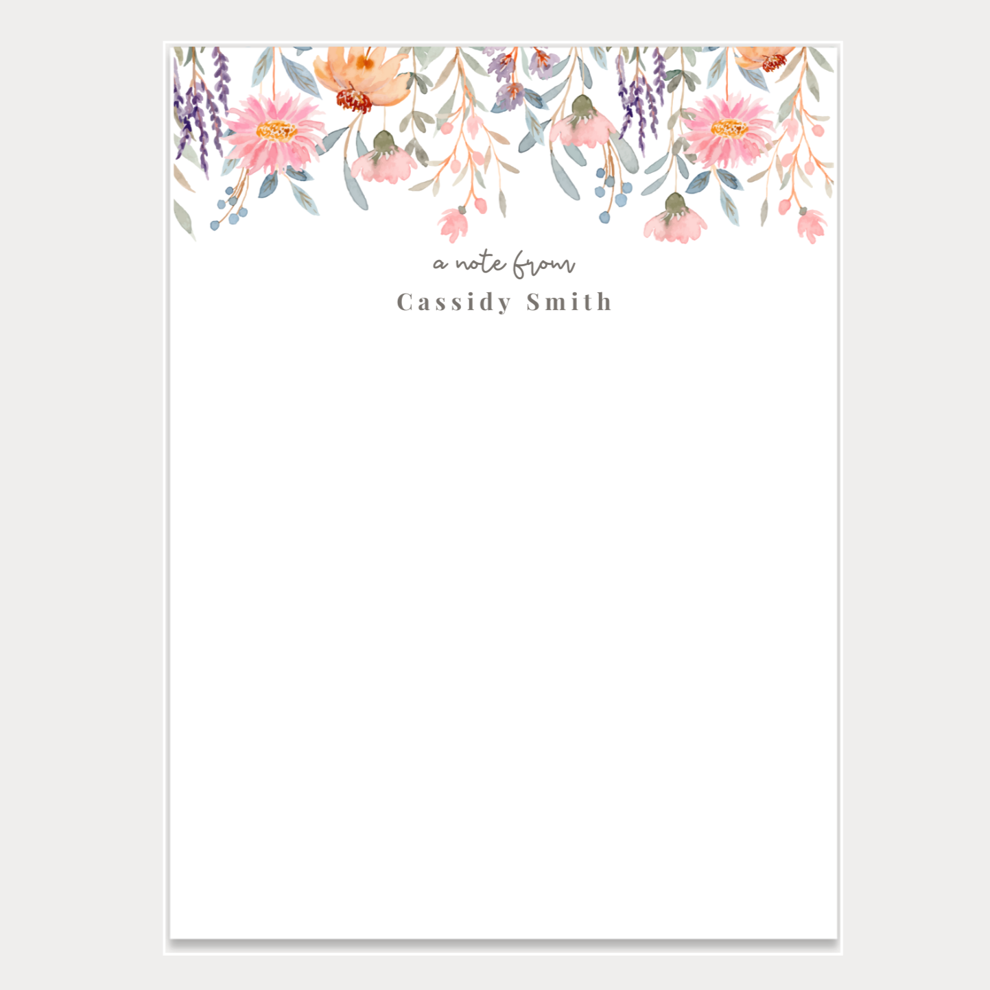Floral Notepad